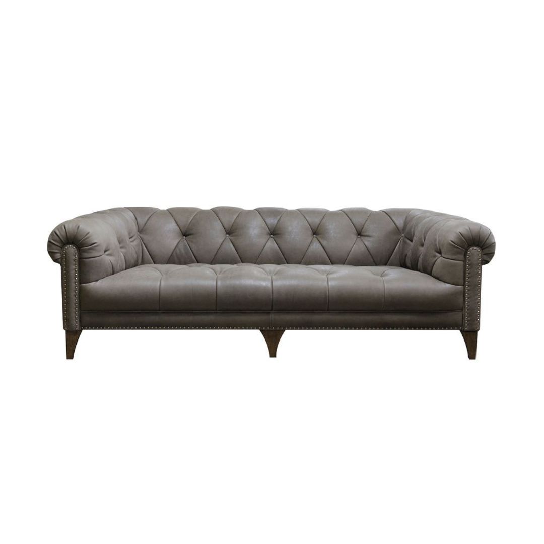 A&J Luisa Chesterfield 3 Seater Leather - Soul Chocolate image 0